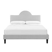 Performance velvet upholstery queen bed in light gray finish by Modway additional picture 5