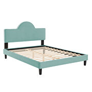 Performance velvet upholstery queen bed in mint finish by Modway additional picture 3