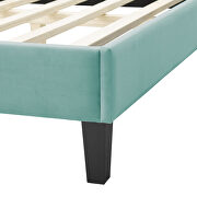 Performance velvet upholstery queen bed in mint finish by Modway additional picture 6