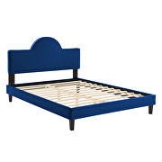 Performance velvet upholstery queen bed in navy finish by Modway additional picture 3