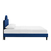 Performance velvet upholstery queen bed in navy finish by Modway additional picture 4