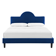 Performance velvet upholstery queen bed in navy finish by Modway additional picture 5