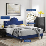 Performance velvet upholstery queen bed in navy finish by Modway additional picture 9