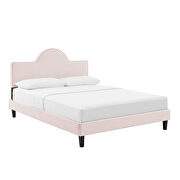 Performance velvet upholstery queen bed in pink finish by Modway additional picture 2