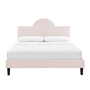 Performance velvet upholstery queen bed in pink finish by Modway additional picture 5