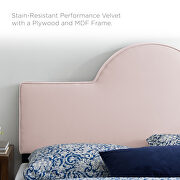 Performance velvet upholstery queen bed in pink finish by Modway additional picture 8