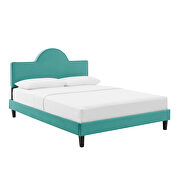 Performance velvet upholstery queen bed in teal finish by Modway additional picture 2
