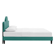 Performance velvet upholstery queen bed in teal finish by Modway additional picture 4