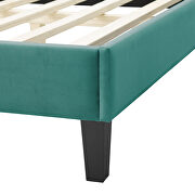 Performance velvet upholstery queen bed in teal finish by Modway additional picture 6