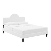 Performance velvet upholstery queen bed in white finish by Modway additional picture 2