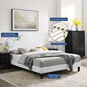 Performance velvet upholstery queen bed in white finish by Modway additional picture 9