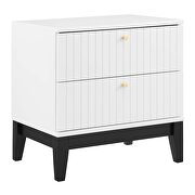 White finish contemporary modern design nightstand by Modway additional picture 2