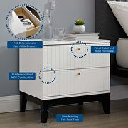 White finish contemporary modern design nightstand by Modway additional picture 6