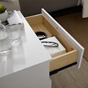 White finish contemporary modern design nightstand by Modway additional picture 7