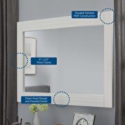 White finish frame contemporary modern design mirror by Modway additional picture 4
