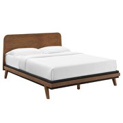Walnut finish contemporary modern design queen platform bed by Modway additional picture 2