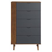 Walnut/ gray finish contemporary modern design chest by Modway additional picture 5