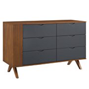 Walnut/ gray finish contemporary modern design dresser by Modway additional picture 2