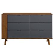 Walnut/ gray finish contemporary modern design dresser by Modway additional picture 5