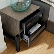 Oak finish contemporary modern style nightstand by Modway additional picture 7