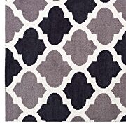 Moroccan trellis area rug in charcoal/ black by Modway additional picture 4