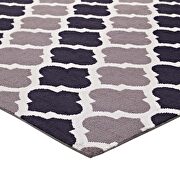 Charcoal/ black finish moroccan trellis area rug by Modway additional picture 6