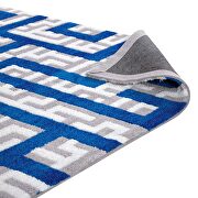 Geometric maze area rug in ivory/ light gray/ blue by Modway additional picture 2
