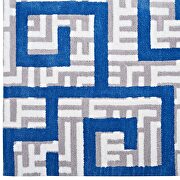 Geometric maze area rug in ivory/ light gray/ blue by Modway additional picture 3