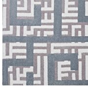 Geometric maze area rug in ivory/ light gray/ sky blue by Modway additional picture 2