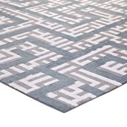 Geometric maze area rug in ivory/ light gray/ sky blue by Modway additional picture 6