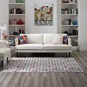 Multicolored chevron mosaic area rug by Modway additional picture 2