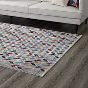 Multicolored chevron mosaic area rug by Modway additional picture 3
