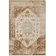 Distressed persian vintage medallion area rug in tan/ cream by Modway additional picture 7