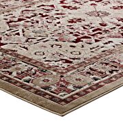 Ornate vintage floral turkish area rug in burgundy/ tan by Modway additional picture 5