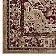 Burgundy/ tan finish ornate vintage floral turkish area rug by Modway additional picture 6