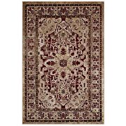 Burgundy/ tan finish ornate vintage floral turkish area rug by Modway additional picture 7