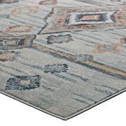 Distressed moroccan tribal abstract diamond area rug in silver blue, beige and brown by Modway additional picture 5