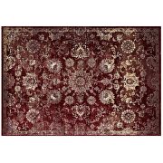 Distressed floral persian medallion area rug in burgundy and beige by Modway additional picture 2