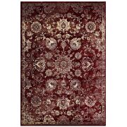 Distressed floral persian medallion area rug in burgundy and beige by Modway additional picture 3
