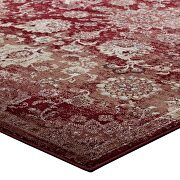 Distressed floral persian medallion area rug in burgundy and beige by Modway additional picture 5