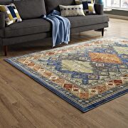 Multicolored distressed southwestern diamond floral area rug by Modway additional picture 3