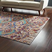 Multicolored distressed southwestern aztec area rug by Modway additional picture 4