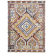 Distressed southwestern aztec stain resistant area rug by Modway additional picture 7