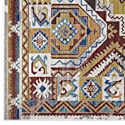 Multicolored finish distressed southwestern aztec stain resistant area rug by Modway additional picture 7