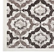 Rustic vintage moroccan trellis area rug in brown, beige and ivory by Modway additional picture 6