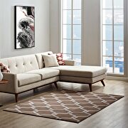 Chain link transitional trellis area rug in dark tan and beige by Modway additional picture 3