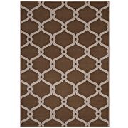Chain link transitional trellis area rug in dark tan and beige by Modway additional picture 7