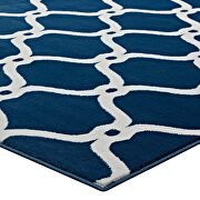 Chain link transitional trellis area rug in moroccan blue and ivory by Modway additional picture 4