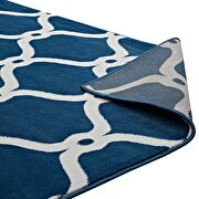 Chain link transitional trellis area rug in moroccan blue and ivory by Modway additional picture 5