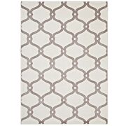 Chain link transitional trellis area rug in beige and ivory by Modway additional picture 7